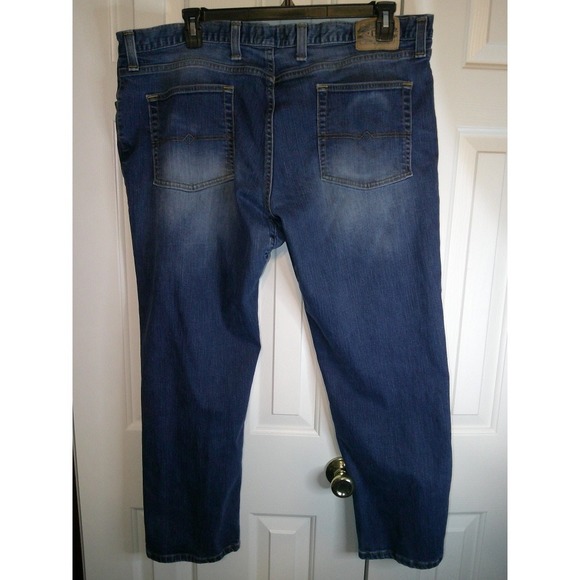 Diamond Gusset Jeans‎ Relaxed Fit USA Made Denim Pants Mens Blue Size? - Picture 2 of 3